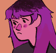 girl with purple hair